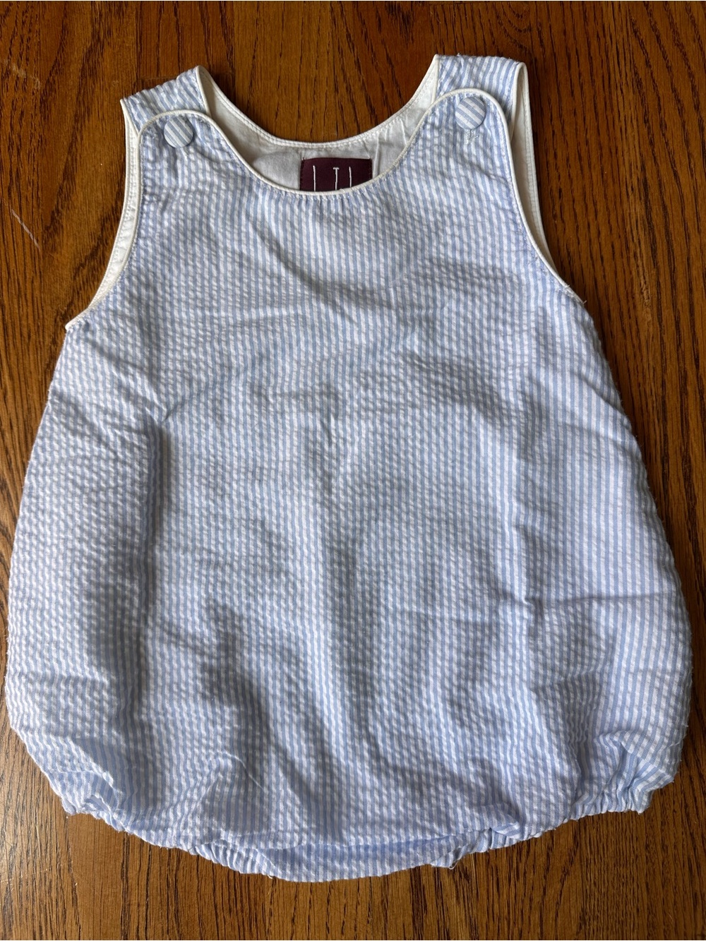 Baby Boy Seersucker Romper